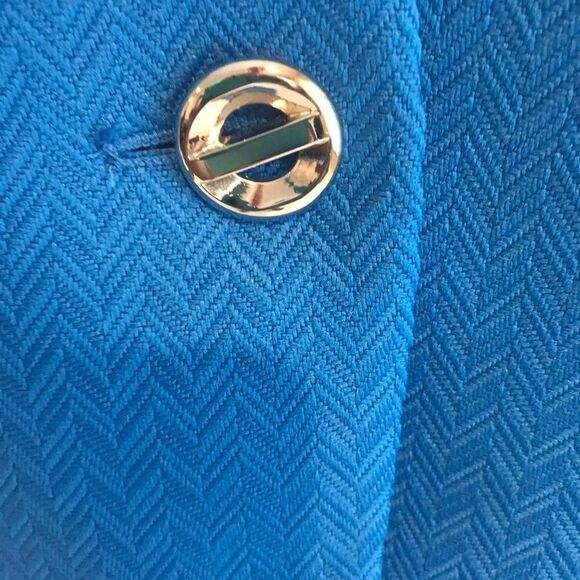 Tahari ASL Blazer Women's Plus Size 18 Blue Long Sleeve One-button Closure - Picture 5 of 8